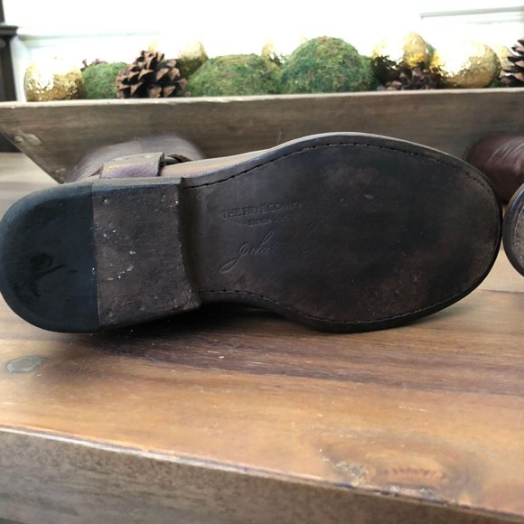 Frye Phillip Harness Tall Washed Leather Rare - Picture 13 of 16